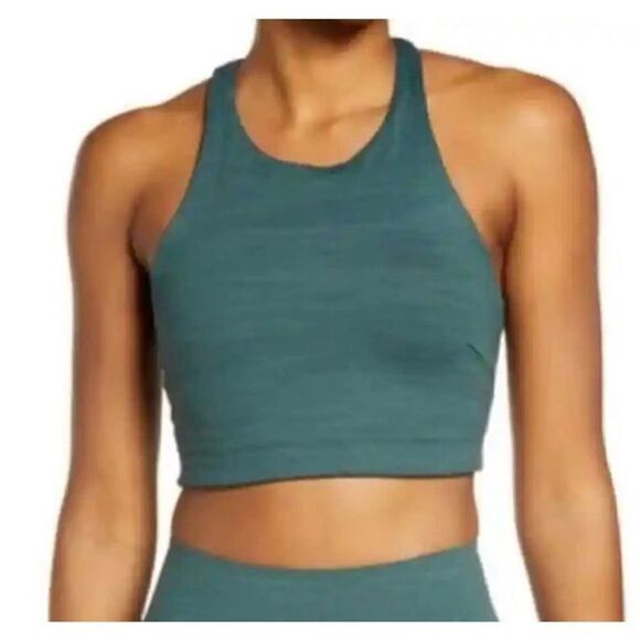 NWT Outdoor Voices Move Free Crop Top In Jasper Green Size XS - Picture 1 of 10